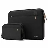 Inateck 360° Schutz Laptoptasche, Kompatibel mit 14 Zoll MacBook M1/M2/M3/M4/M5 Pro/Max 2021-2025, Laptop Hülle mit Zubehör Tasche, Schwarz