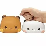 Lotvic Stressabbau Spielzeug, 2 Stück Dudu Bubu Squeeze Spielzeug, Anti Stress Spielzeug, Squishy Toy Bubu Dudu Spielzeug zur Stressreduktion, Lustiges Fidget Spielzeug für Kinder und Erwachsene