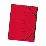 Produktbild Herlitz 10843324 Ordnungsmappe Quality 1-12, A4, rot, 12 Fächer mit Gummizug, 1 Stück
