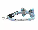 Filhome Katzenhalsband mit Namen Personalisiertes Gravur und Telefonnummer Verstellbar Halsband mit Sicherheitsverschluss und Glöckchen