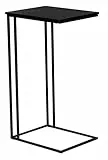 trendteam smart living - Strike - Beistelltisch in praktischer C-Form - Schwarz - Nachttisch mit platzsparendem Design - (BxHxT) 50 x 91 x 40 cm - Wohnzimmertisch auf robustem Metallgestell