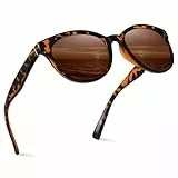 gesruny Sonnenbrille Damen Polarisiert Sunglasses Woman Klassisch Retro UV400 Schutz Mode Brillen,Leopardenmuster braun