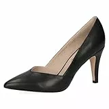 CAPRICE Damen Pumps aus Leder mit Trichterabsatz, Schwarz (Black Nappa), 40 EU