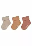 Sterntaler Baby Socken 3er Pack uni - unisex Baby Socken mit Umschlag - hautfreundlich und feuchtigkeitsregulierend - mit elastischem Umschlagsbund - beige, Größe 18