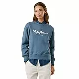 Pepe Jeans Damen Baddy Sweatshirt, Blau (Drill Blue), L, Blau (Drill Blue), L