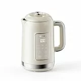 OLEGA Wasserkocher: 1800 W Wasserkocher mit Temperaturregelung, 1,5 l Fassungsvermögen, Edelstahl, Smart Kettle, ideal für Kaffee und Tee, Beige