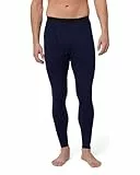 DANISH ENDURANCE Premium Merino Thermounterhose Herren Lang, Extreme Kälte, Winter & Skiunterwäsche Herren, Dunkles Marineblau, M