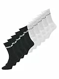 JACK & JONES Herren Socken (10er Pack), Farbe:Schwarz/Weiß, Größe:One Size