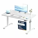 Devoko Elektrisch Höhenverstellbarer Schreibtisch 120 x 60cm, Stabiler Schreibtisch Höhenverstellbar Tisch, Steh-Sitz Bürotisch, Computertisch mit Memory-Funktion, Stehpult, Standing Desk, Weiß