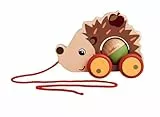 Eichhorn 100006802 - Nachzieh-Igel mit beweglicher Kugel und Soundfunktion, 16 cm, geräuschlose Silikonräder, aus 100% FSC Zertifiziertem Sperrholz, ab 1 Jahr