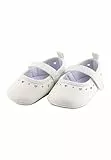 Sterntaler Baby Ballerinas Herz – Baby Schuhe aus Kunstleder mit Klettverschluss – Kleinkind Mädchen Schuh festlich mit Herzen-Tupfen-Bordüre und rutschfester Sohle – Größe 20, Farbe weiß