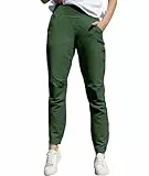 Boyzn Damen Elastische High Waisted Lounge Hose, UPF 50+ Sonnenschutzhose, Leichte Athletic Hose Army Green-XS
