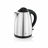 WMF Bueno Wasserkocher Edelstahl 1,7l, elektrischer Wasserkocher mit Kalkfilter, 2400 W, beleuchtete Wasserstandsanzeige, edelstahl matt