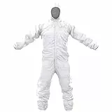 SafeComfort Einweg-Chemikalienschutzanzug Modell H | PSA Kat. III Typ 5b/6b - partikeldicht und bedingt sprühdicht - Infektionsschutz nach EN 14126 (XL)