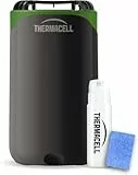 Thermacell Halo Mini (graphit) Starter Set, PT19 - Mückenabwehr-Tischgerät mit Citrodiol aus Zitroneneukalyptusöl - 15 m² Schutzzone - Garten Camping - Inkl. Gaskartusche & 3 Plättchen (12h) - graphit