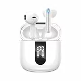 JBES Kopfhörer Kabellos Bluetooth 5.4, In Ear mit 6 ENC Mikrofon Bluetooth Kopfhörer, 60 Std Stereo Kabellose Kopfhörer Noise Cancelling Earbuds, USB-C, IP5 Wasserdicht Ohrhörer (weiß milchig)