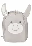 Sterntaler Kinderrucksack Esel Emmi - leicht & robust - mit Motivdruck und 3D Ohren - großes Reißverschlussfach mit Flaschenhalter innen - Schultergurte & Brustgurt anpassbar - 25x21x10 cm, aschgrau