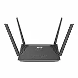 ASUS RT-AX52 AX1800 AiMesh kombinierbarer Router (WiFi 6, 1800 Mbit/s, Instant Guard, integriertes VPN, WPA3)