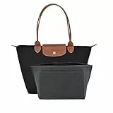 D.DUO Geldbörsen-Organizer, faltbarer Taschen-Organizer, kompatibel mit Le Pliage Geldbörsen-Organizer (Grau, M)