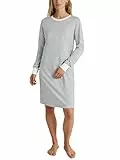 CALIDA Cotton Stripes Langarm-Nachthemd Damen, Länge 100cm, aus 100% Baumwolle