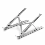 Hama Laptopständer 15.6' Aluminium, Ergonomisch, Faltbar mit Neigungswinkel, Stabil und rutschfest, Ideal für Büro
