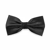 Massi Morino Fliege Herren Schwarz vorgebunden und verstellbar - Schwarze Anzug Herrenfliege | Bow Tie mit großer Farbauswahl