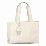 TOM TAILOR Denim Azura Damen Shopper Umhängetasche Reißverschluss Groß Beige