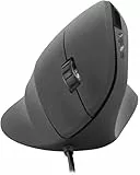 Speedlink PIAVO Ergonomic Vertical Mouse – ergonomische vertikale Maus kabelgebunden, einstellbar bis 2400 dpi, gummierte Oberfläche, Vertikalmaus mit Kabel USB-A, 5 Tasten, schwarz