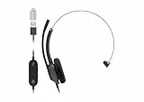 Cisco Headset 321 USB-C, kabelgebundener Single-On-Ear-Kopfhörer, Webex Controller mit USB-C, Carbon Black, Zwei Jahre Garantie mit beschränkter Haftung (HS-W-321-C-USBC)