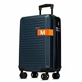 NOWI Handgepäck Koffer M 38L – Kleiner Hartschalen-Trolley Suitcase Luggage – Bordgepäck rollkoffer, Zahlenschloss, Ultraleicht handgepäck Trolley (Navy Blau, M)