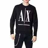 Armani Exchange Herren Icon Sweat Sweatshirt, Schwarz, L