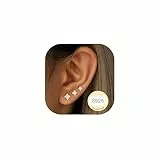 RAJPUTANA 3 Paare Kleine Ohrringe Gold für Damen Set Hypoallergen Ohrstecker Gold Zartes CZ Ohrstecker Ohrringe 925 Silber Set Schmuck Geschenke