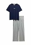 Marks & Spencer Schlafanzughose Aus Reiner Gewebter Baumwolle Damen Marineblau Mix L