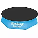 Bestway Flowclear™ PVC-Abdeckplane, Ø 220 cm, für Fast Set™ Pools mit Ø 244 cm, schwarz