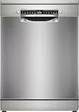 Bosch SMS4EVI08E, Smarter Geschirrspüler Freistehend 60 cm, Serie 4, Besteckschublade, Rackmatic, automatische Türöffnung, Intensive Reinigung, Anti-Fingerprint, Programmassistent, Edelstahl, AquaStop