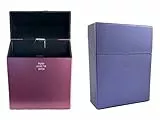 LK-Trend Zigarettenetuis 2 x Zigarettenbox XL in metallic Farben ROSE + BLAU METALLIC BigBox für 24/25er Zigarettenschachteln im günstigen Set
