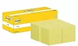 Post-it Notizen Kanariengelb, Vorteilspackung mit 24 Blöcken, 100 Blatt pro Block, 76 mm x 76 mm, Farbe: Gelb - Selbstklebende Notizzettel für Notizen, To-Do-Listen und Erinnerungen