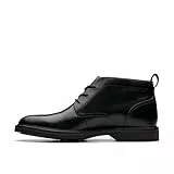 Clarks Herren Aldwin Chukka-Stiefel, Black Leather, 44.5 EU