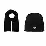 JACK & JONES JACDNA KNIT SCARF NOOS, BLACK, JACDNA KNIT SCARF NOOS, GREY MELANGE