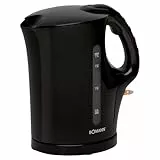Bomann® Wasserkocher | Kettle | Wasserkocher 1,7 L mit automatischer & manueller Abschaltung | herausnehmbarer Kalkfilter | max. 2200Watt | Wasserkocher schwarz | WK 6079 CB