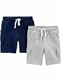 Simple Joys by Carter's Jungen Knit Cargo, Pack of 2 Shorts, Marineblau/Grau, 4-5 Jahre (2er Pack)