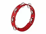 Nino Percussion Compact Tambourine Instrument - Musikinstrument für Kinder ab 3 Jahren - Durchmesser 8 Zoll - Kunststoff, Rot (NINO49R)