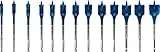 Bosch 13x EXPERT Self Cut Speed Flachfräsbohrer-Sets (für Weichholz, Spanplatte, Ø 10-32 mm, Professional Zubehör Bohrmaschine/Schrauber)