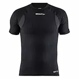 Craft Active Extreme X CN SS M Baselayer Herren L, Schwarz, Activewear für Herren Kurzarm, Waffelstrick-Design, Temperaturmanagement, für kalte Temperaturen, recyceltes Polyester