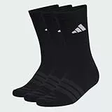 adidas Unisex CUSHIONED SPORTSWEAR CREW SOCKS 3 PAIR PACK, black/black/white, 45-48