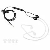 Dioche Air Tube Kopfhörer, Anti-Strahlung 3,5 mm Air Acoustic Tube Ohrhörer Mikrofon Kopfhörer für Handy Schwarz