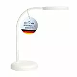MAUL Schreibtischlampe LED MAULjoy | Kleine Schreibtischlampe mit Standfuß | Moderne Tischlampe für Schreibtisch, Büro | Flexible LED Lampe mit 3000K warmweißem Licht | Weiß