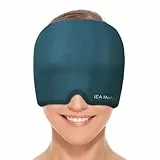 IEA Medical Migränemaske – 360° Gel Kühlmaske & Wärmemaske gegen Migräne, Einheitsgröße, Kopfschmerzen Mütze, Schlafmaske kühlend, Kühlmütze Migräne, kühlende Kopfmaske