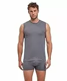 FALKE Herren Unterwäsche Daily Comfort Multipack Muscle Shirt M S/l Sh Baumwolle atmungsaktiv 2 Stück, Grau Dark Grey Heather 3278, XXL