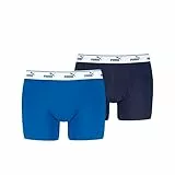 PUMA Men's Elements Boxer, Blue/Navy, L (2er Pack)